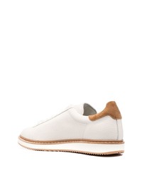 weiße Leder niedrige Sneakers von Brunello Cucinelli