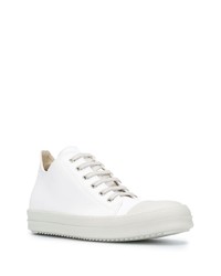 weiße Leder niedrige Sneakers von Rick Owens DRKSHDW