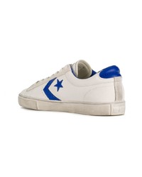 weiße Leder niedrige Sneakers von Converse