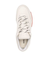 weiße Leder niedrige Sneakers von Oamc
