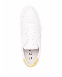 weiße Leder niedrige Sneakers von D.A.T.E