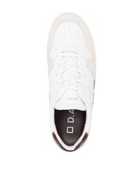 weiße Leder niedrige Sneakers von D.A.T.E