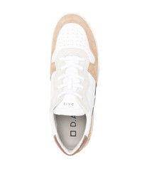 weiße Leder niedrige Sneakers von D.A.T.E