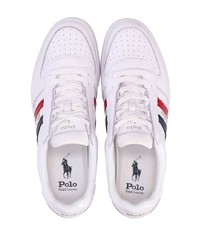 weiße Leder niedrige Sneakers von Polo Ralph Lauren
