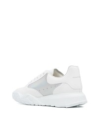 weiße Leder niedrige Sneakers von Alexander McQueen