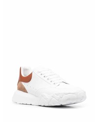 weiße Leder niedrige Sneakers von Alexander McQueen