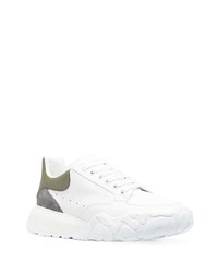 weiße Leder niedrige Sneakers von Alexander McQueen