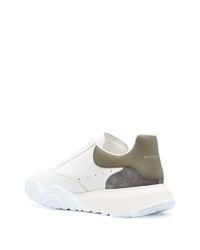 weiße Leder niedrige Sneakers von Alexander McQueen