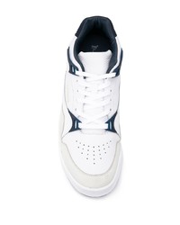 weiße Leder niedrige Sneakers von Lacoste