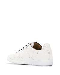 weiße Leder niedrige Sneakers von Maison Margiela