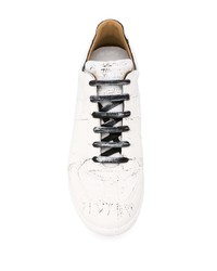 weiße Leder niedrige Sneakers von Maison Margiela