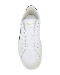 weiße Leder niedrige Sneakers von Fenty X Puma