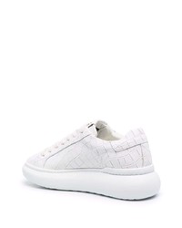 weiße Leder niedrige Sneakers von Hide&Jack