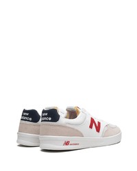 weiße Leder niedrige Sneakers von New Balance