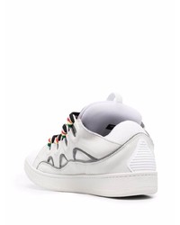 weiße Leder niedrige Sneakers von Lanvin