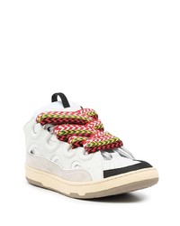 weiße Leder niedrige Sneakers von Lanvin