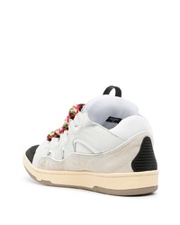 weiße Leder niedrige Sneakers von Lanvin