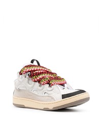 weiße Leder niedrige Sneakers von Lanvin