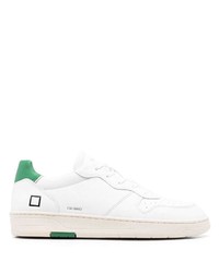 weiße Leder niedrige Sneakers von D.A.T.E