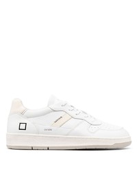 weiße Leder niedrige Sneakers von D.A.T.E