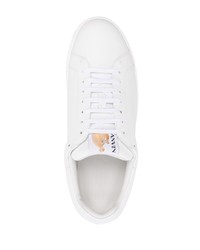 weiße Leder niedrige Sneakers von Lanvin