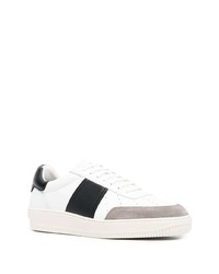 weiße Leder niedrige Sneakers von Sandro