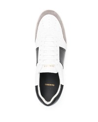 weiße Leder niedrige Sneakers von Sandro