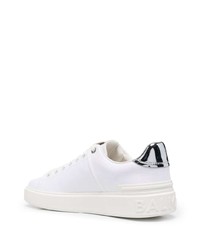 weiße Leder niedrige Sneakers von Balmain