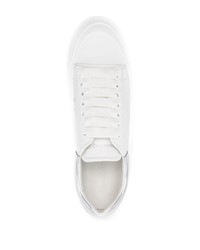 weiße Leder niedrige Sneakers von Alexander McQueen