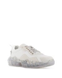 weiße Leder niedrige Sneakers von Jimmy Choo