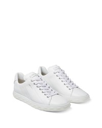 weiße Leder niedrige Sneakers von Jimmy Choo