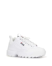 weiße Leder niedrige Sneakers von Fila