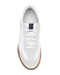 weiße Leder niedrige Sneakers von Lanvin