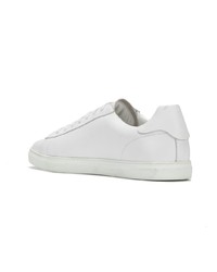 weiße Leder niedrige Sneakers von DSQUARED2