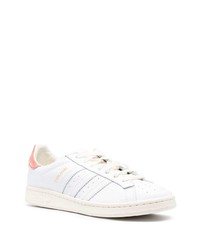 weiße Leder niedrige Sneakers von adidas