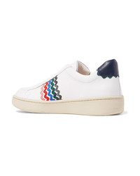 weiße Leder niedrige Sneakers von Loeffler Randall