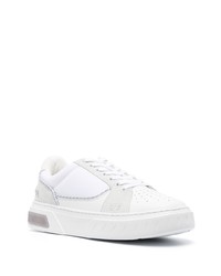 weiße Leder niedrige Sneakers von Ea7 Emporio Armani