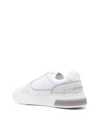 weiße Leder niedrige Sneakers von Ea7 Emporio Armani