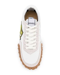 weiße Leder niedrige Sneakers von Kenzo