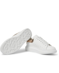 weiße Leder niedrige Sneakers von Alexander McQueen