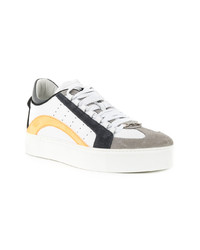 weiße Leder niedrige Sneakers von DSQUARED2