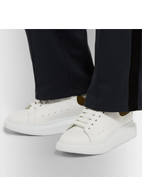 weiße Leder niedrige Sneakers von Alexander McQueen