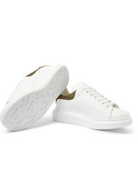 weiße Leder niedrige Sneakers von Alexander McQueen