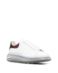 weiße Leder niedrige Sneakers von Alexander McQueen