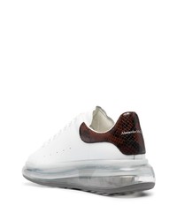 weiße Leder niedrige Sneakers von Alexander McQueen