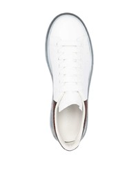 weiße Leder niedrige Sneakers von Alexander McQueen