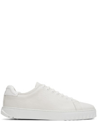 weiße Leder niedrige Sneakers von Ferragamo