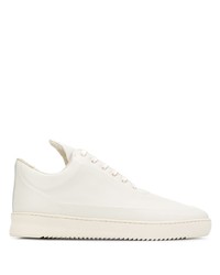 weiße Leder niedrige Sneakers von Filling Pieces