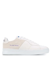 weiße Leder niedrige Sneakers von Filling Pieces