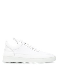 weiße Leder niedrige Sneakers von Filling Pieces